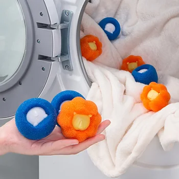 2/4/6/8stk Magic Tøjvask Bolden Kit Hair Remover Anti-Vikling Pet Sponge Ball Vaskemaskine Rengøring Tøj Tøjvask Tilbehør