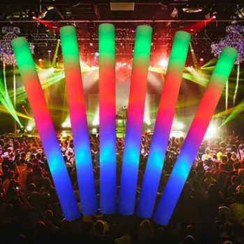 5pcs knæklys Bulk-Light-Up-LED Farverige Skum Stick Juble Stave Rally Rave Børn fødselsdagsfest Koncert Lysende Toy Forsyninger