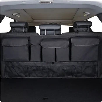 Bil Trunk Organizer Justerbare Bagsæde opbevaringspose Net Høj Kapacitet Multi-use Oxford Bil Sæde Tilbage Arrangørerne Universal