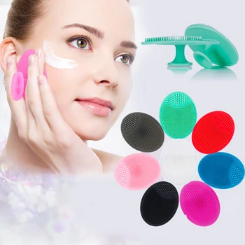 Facial Cleansing Børster Silica Gel Cleaning Pad Vaske Ansigt Børste Hud Exfoliating Scrub Cleanser Af Sugekoppen Rensebørste