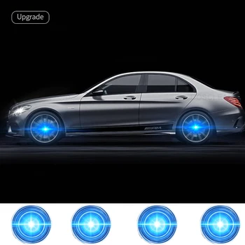 Hub Lys Bil hjulkapslen Flydende Belysning LED Lys Center Dækning For Mercedes-benz, BMW, Jaguar, Porsche, Audi Land Rove Volvo