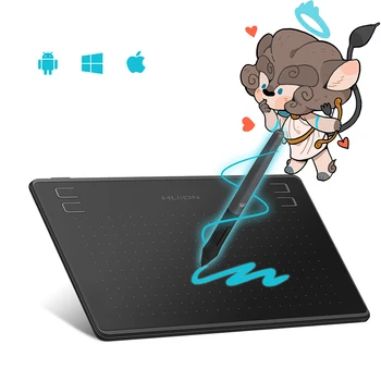 Huion HS64 Grafik Tablet Digital Pen Tegning Tabletter med 8192 Batteri-Gratis Stylus Tryk på Taster Understøtter Android, Windows, MacOS