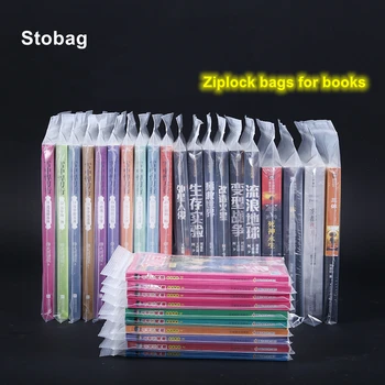 StoBag 100pcs Gennemsigtige Lynlås Poly Pose Bøger Dække selvlukkende Plastik Pose Roman Emballage Opbevaring Tyk, Vandtæt Klar