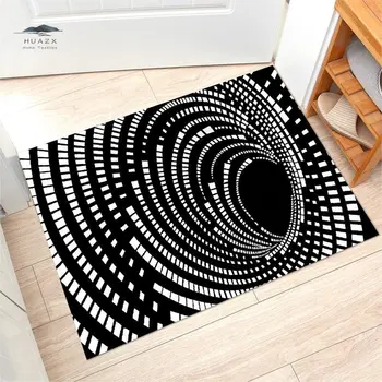 3D-Vortex Illusion Tæppe indgangsdøren Soveværelse Mat Abstrakt Geometrisk Optiske Dørmåtte, Non-slip Stue Indretning Tæpper Felpudo