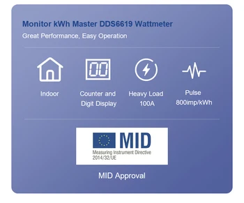 Elektriske Enkelt Fase To Wire AC 220V 100A energimåler kWh Counter Forbrug Analog El-Wattmeter Husholdnings-Din-Skinne