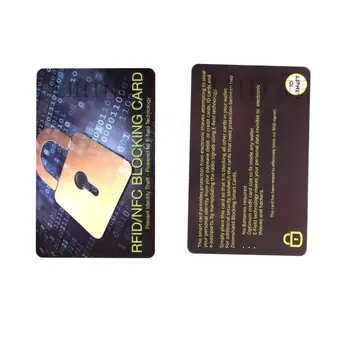 Ny stil Anti Tyveri Kreditkort Skjold Rfid Protector Skjold PVC-Kort Forhindre Uautoriseret Scanning Ikke Kort Ærme