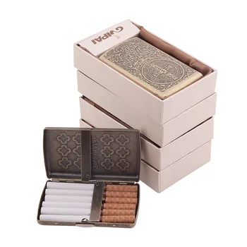 Tobak Tilfælde Opbevaring Kreative Vintage Ryger Box Storage til 12 Stk Regelmæssige Cigarer Størrelse med To Klip Tobak Indehaveren gaveæske