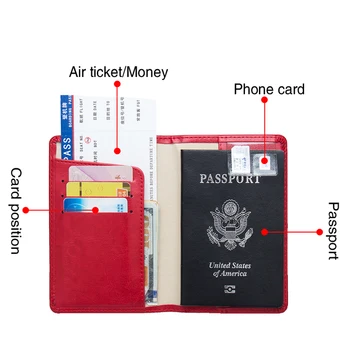 USA Kvinder Mænd Pas Dække Forenede Stater Passport Indehaveren Tilfælde Rejser Bank-Kort ID-Kort Holder Cash Business-Wallet