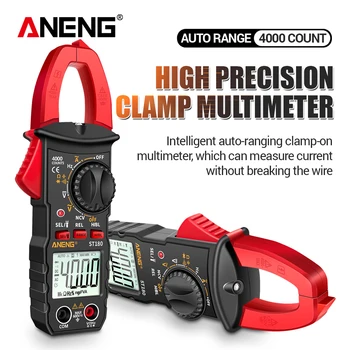 ANENG ST180 4000 Tæller Clamp Meter Multimeter Klemme Multimeter Voltmeter Amperemeter AC DC Spænding NCV Tester Universal Meter