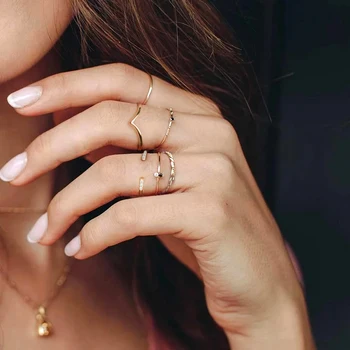 ROXI 925 Sterling Sølv Ringe for Kvinder Justerbar Størrelse vielsesringe, Smykker, Guld, Sølv Farve Zirconia Krystal Finger Ringe