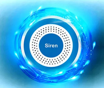 Trådløse 433mhz Indendørs Sirene Strobe Lys og Lyd Sirene 100dB Mini Standalone Sirene Strobe Home Security Lyd Alarm System