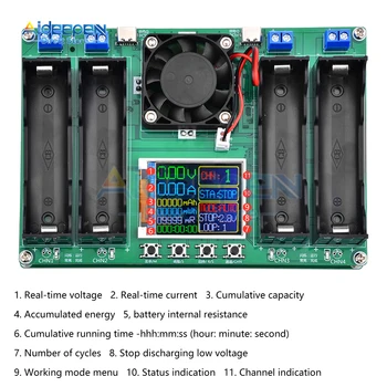 4 Kanal 18650 Batteri Kapacitet Indre Modstand Tester Automatisk Opladning Og Afladning Modul Indre Modstand Tester