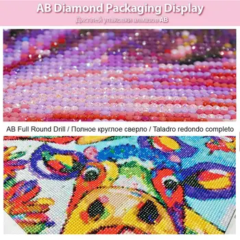 AB Diamant Maleri Butterfly 50 Farver 5D DIY Øjne Broderi Dyr Cross Stitch Rhinestones Billeder Kunsthåndværk Gave