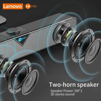 Lenovo Lecoo DS102 Bluetooth-Lyd Box Home Theater Sound System 360 ° Omkring Stereo Soundbar Som Pc Gamer Kablede Højttalere