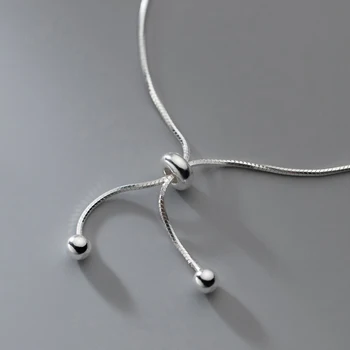 Modian Ægte 925 Sterling Sølv Enkelt Slange Kæde Kvinder Armbånd Justerbar Fashion Armbånd Part Smykkefremstilling Gave