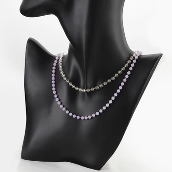 1måleren Farverige Perler Beaded Kæde Glas Krystal Perler Halskæde Kæde Tilbehør til smykkefremstilling Komponenter Håndværk DIY